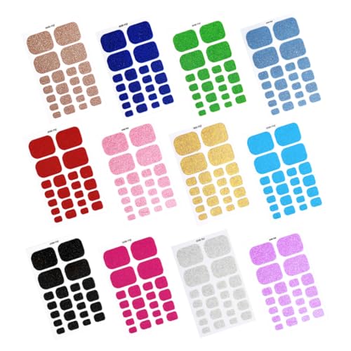 TOYZFRIENDY Teiliges Wasserdichte Zehennagel Sticker mit Glitzerndem Design Selbstklebende Maniküre Nagelpflaster Atmungsaktive Nagelwraps für Damen und Mädchen Einfach Anzuwenden Modischer von TOYZFRIENDY