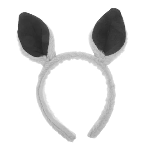 TOYZFRIENDY Tierohren Stirnband Damen Leichtes Weiches Haarband mit Grauen Ohren Vielseitiger Kopfschmuck für Karneval Halloween Cosplay und Mottopartys Bequeme für Erwachsene und Mädchen von TOYZFRIENDY