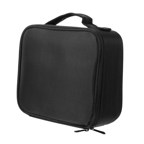 TOYZFRIENDY Tragbare Kosmetiktasche mit Reißverschluss und Henkel Mehrschichtige Schminktasche für Damen und Herren Kompakte Reise Toiletry Bag in Schwarz für Kurztrips und Praktische von TOYZFRIENDY