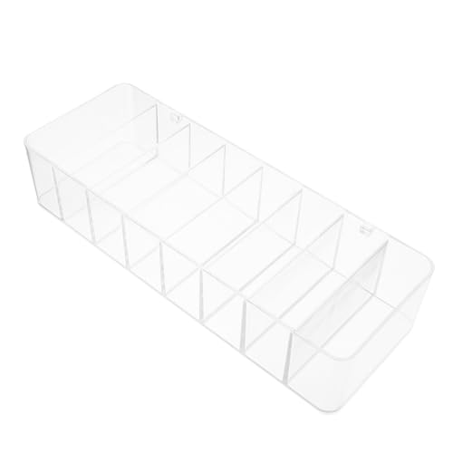 TOYZFRIENDY Transparente Acryl Aufbewahrungsbox mit Fächern Großer Multi Grid Kosmetik Organizer Vielseitige Schreibtischbox für Schmuck Bürobedarf und Kleine Haushaltsgegenstände von TOYZFRIENDY