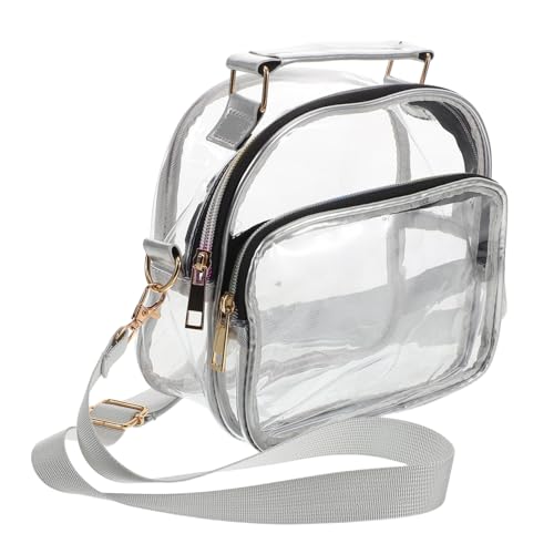 TOYZFRIENDY Transparente Crossbody Bag aus Langlebigem PVC mit Verstellbarem Schultergurt Geräumig und Geruchsfrei Durchsichtiges Design für Arbeit Konzerte und Sportveranstaltungen Damen von TOYZFRIENDY