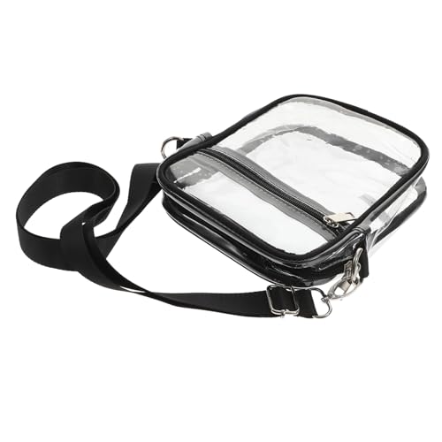 TOYZFRIENDY Transparente Crossbody Tasche Damen PVC mit Reißverschluss Verstellbar Handyfach Kosmetiktasche Geeignet für Konzert Sport Alltag für Frauen und Mädchen von TOYZFRIENDY