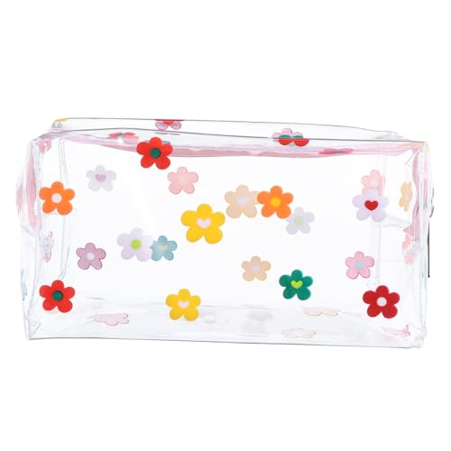 TOYZFRIENDY Transparente Multifunktionale Kosmetiktasche PVC Leicht Wasserabweisend Kompakt Reise Kulturbeutel für Damen Mädchen für Make Up Lippenstift Zahnbürste Organizer von TOYZFRIENDY