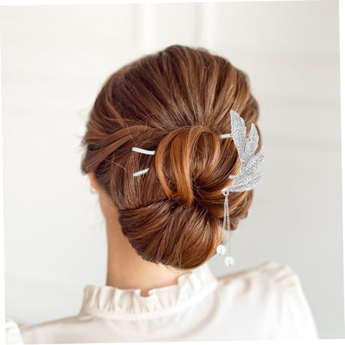 TOYZFRIENDY U Förmige Perlen Haarnadel mit Quaste Eleganter Haarclip für Damen Vielseitiger Haarschmuck für Hochsteckfrisuren Leichte Langlebige Haarspange für Alltag und Festlichkeiten von TOYZFRIENDY