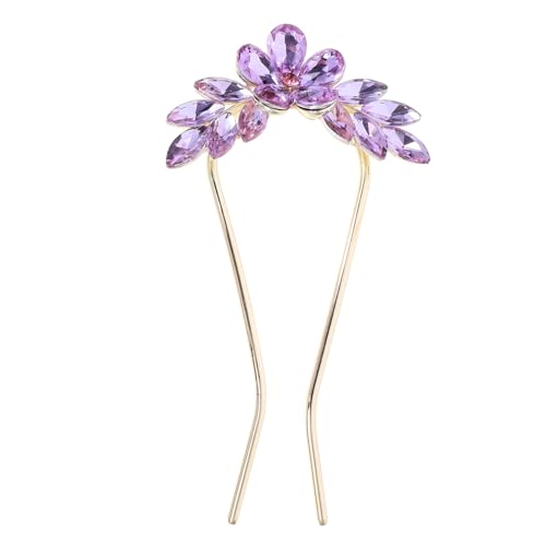 TOYZFRIENDY U förmige Haarnadel mit Strasssteinen Eleganter Braut Haarschmuck für Frauen Stabiler Haarknoten Pin Modisches Hochzeitsaccessoire Vielseitiger Haarschmuck für Damen von TOYZFRIENDY