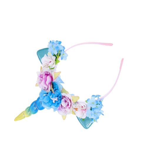TOYZFRIENDY Unicorn Hairband mit Realistischem Blumen Design Komfortabler Haarreif für Mädchen und Damen Bunter Einhorn Party Kopfschmuck Rutschfest und Passend für Erwachsene Zufällige Farbe von TOYZFRIENDY