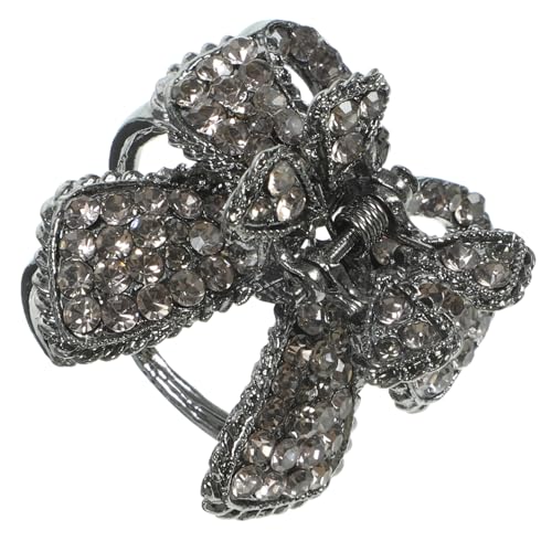 TOYZFRIENDY Vintage Haarschmuck Damen Metall Haarklammer mit Strasssteinen Mittelgroßer Ponytail Clip für Feines und Dickes Haar Robuster Haarkrallenhalter für Frauen und Mädchen Geeignet für von TOYZFRIENDY