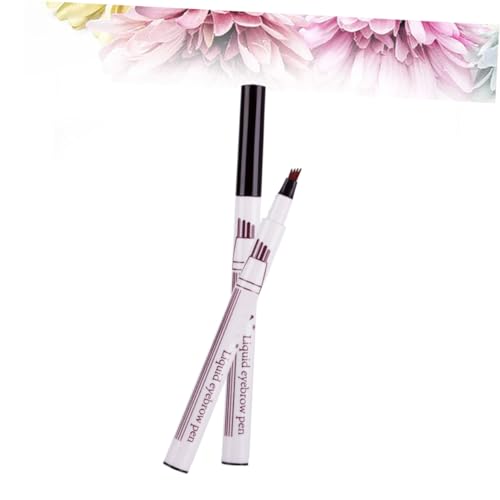 TOYZFRIENDY Wasserfester Augenbrauenstift mit Vier Spitzen Dünne Micro Nib für Natürliche Brauenzeichnung Schnelltrocknend Schweißresistent Langlebiger Augenbrauen Make Up Stift für Frauen von TOYZFRIENDY