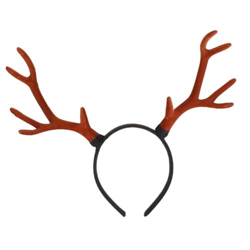 TOYZFRIENDY Weihnachten Haarreif Geweih Design Leichtes Reh Kostüm Accessoire Party Kopfschmuck Festliches Haarband für Damen von TOYZFRIENDY
