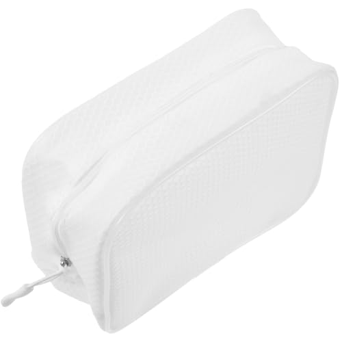 TOYZFRIENDY wasserdichte Eva Kosmetiktasche Weiß Unisex Reise Make up Organizer Kulturbeutel mit Reißverschluss für Damen und Herren für Camping Business Trip von TOYZFRIENDY