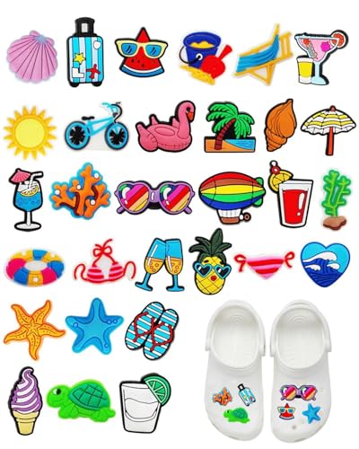 TOZBLEU Schuhanhänger - 30 pcs Schuh Charms, Anstecker, PVC Shoe Charms Stecker Sticker, Charm für Kinder, Clogs, Armband Kleinkinder Mädchen und Jungen, Pins Schuhanstecker von TOZBLEU