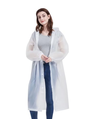TOZBLEU Regenjacken,1 pcs Regenponcho Regenmantel für Damen Herren,Regenbekleidung Regencape Regenjacke Wasserdicht für Schnee,Vergnügungspark,Wandern, Radfahren, Camping und Reisen von TOZBLEU