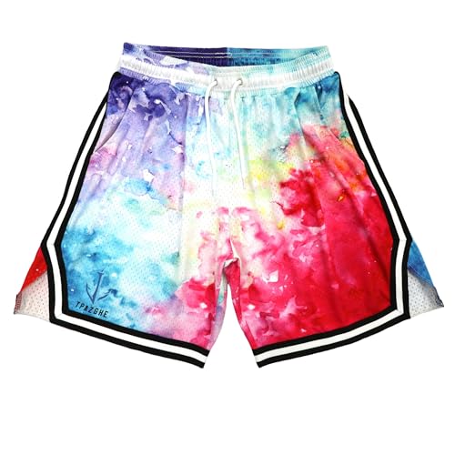 TPAZGHE Basketball-Shorts für Herren, Netzstoff, Fitnessstudio, Sport, Workout, Training, Kordelzug, Retro-Laufshorts mit Taschen, A015, 3X-Groß TPAZGHE Basketball-Shorts für Herren, Netzstoff, Fitnessstudio, Sport, Workout, Training, Kordelzug, Retro-Laufshorts mit Taschen, A015, 3X-Groß von TPAZGHE