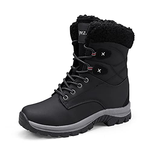 TPBIKE Schneestiefel für Herren und Damen, pelzgefütterte Winterschuhe für Männer und Frauen, klassische Herrenstiefel und Stiefeletten BLK 41 von TPBIKE