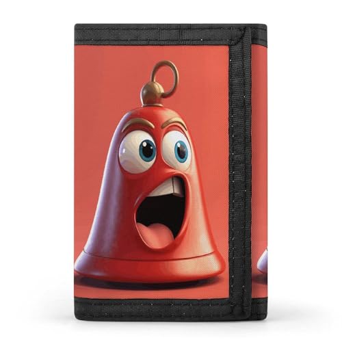 TPDHJK Schlanke Herren-Geldbörse mit Cartoon-Motiv Bell79546220-007d-11ef-8e6d-d148611795c7, dreifach gefaltete Geldbörse, Polyester, minimalistische Mini-Geldbörse, geeignet für Arbeit, Reisen und von TPDHJK