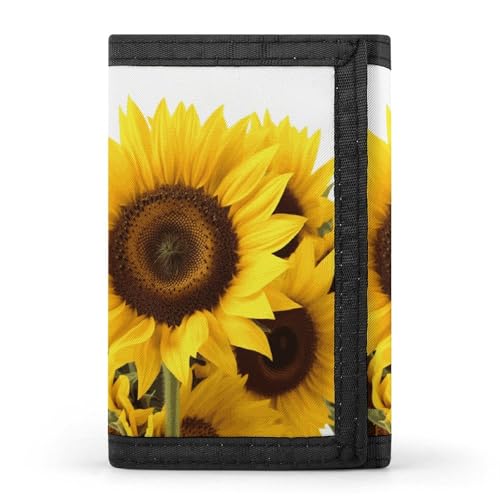 TPDHJK Schlanke Herren-Geldbörse mit Sonnenblumen-Druck, dreifach gefaltet, Polyester, minimalistische Mini-Geldbörse, geeignet für Arbeit, Reisen und den täglichen Gebrauch, sonnenblume, TPDHJK Schlanke Herren-Geldbörse mit Sonnenblumen-Druck, dreifach gefaltet, Polyester, minimalistische Mini-Geldbörse, geeignet für Arbeit, Reisen und den täglichen Gebrauch, sonnenblume, von TPDHJK