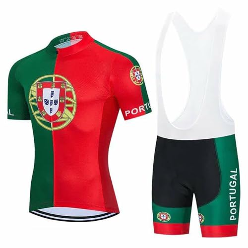 Herren Radtrikot Fahrradbekleidung Set Trikot Kurzarm + Radhose mit 3D-Sitzpolster für Radsport Outdoor von TPDOPK