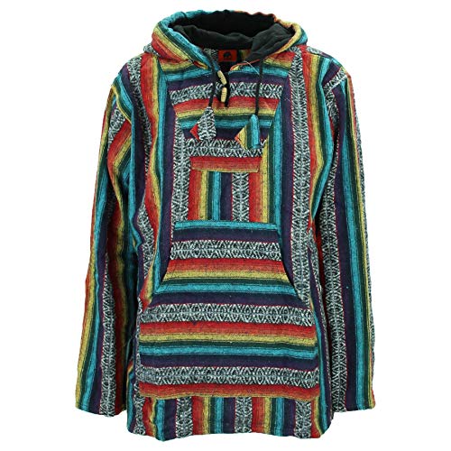 Baja Hoodie Brushed Gheri Cotton Pullover Gr. XX-Large, regenbogenfarben von TPF