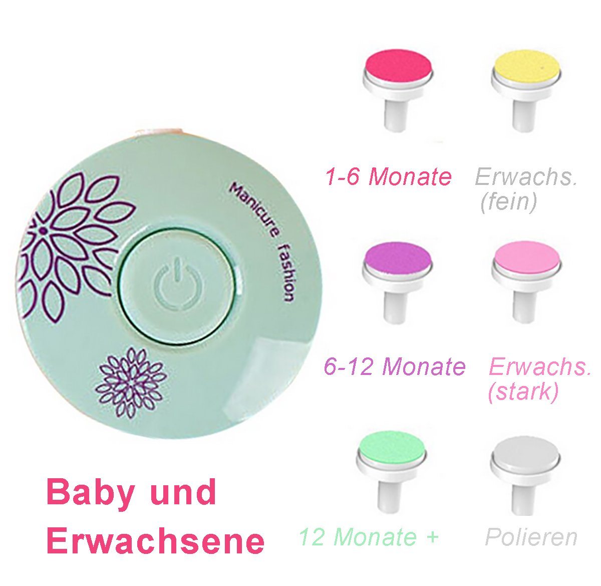 TPFBeauty Babypflege-Set Elektrische Baby Nagelfeile mit Akku Sicherer Baby-Nagelschneider, 1 tlg., Pediküreset Elektrisch für Säuglinge und Kleinkinder - Grün TPFBeauty Babypflege-Set Elektrische Baby Nagelfeile mit Akku Sicherer Baby-Nagelschneider, 1 tlg., Pediküreset Elektrisch für Säuglinge und Kleinkinder - Grün von TPFBeauty