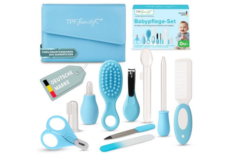 TPFFamily Babypflege-Set Neugeborene inkl. aller Pflegeartikel, 10 tlg., 10-tlg. Erstausstattung fürs Baby - Schönes Geschenkset zur Geburt von TPFFamily