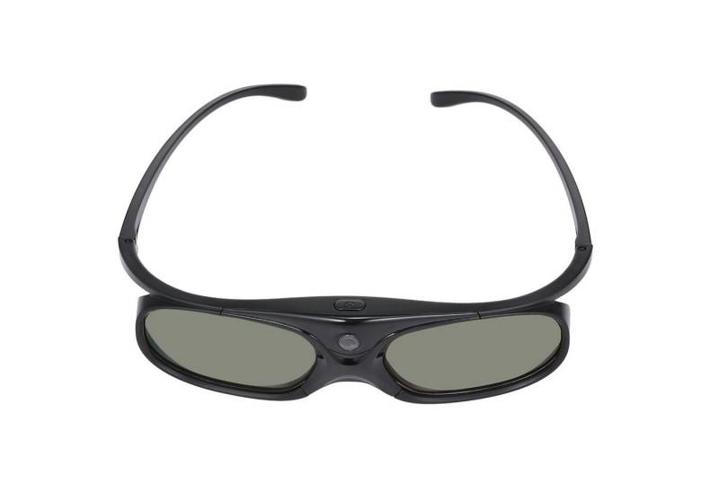 TPFNet 3D-Brille Aktive Shutterbrille kompatibel mit DLP 3D Beamer, wiederaufladbare 3D Brille, DLP Link - Schwarz - 1 Stück von TPFNet