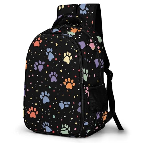 TPISLI Büchertasche Katze Fußabdrücke Rucksack Für Kinder Von 10 Bis 11 Jahren Schulranzen Mädchen 1. Klasse Kätzchen Leichter Reise Outdoor Freizeit von TPISLI