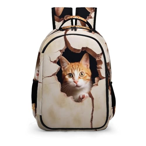 TPISLI Büchertasche Niedliche Katze Rucksack Für Kinder Von 10 Bis 11 Jahren Schulranzen Mädchen 1. Klasse Animal Katze Leichter Reise Outdoor Freizeit von TPISLI