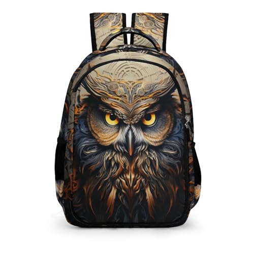 TPISLI Kinder Rucksack Bird Eule Rucksack 3d Effekt Schulrucksack Kinder Tiere Leichter Reise Outdoor Freizeit von TPISLI