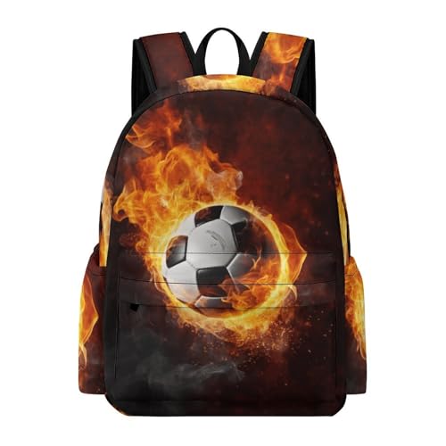 TPISLI Kinder Rucksack Fußball Rucksack Für Kinder Von 10 Bis 11 Jahren Schulranzen Mädchen 1. Klasse Fußball Leichter Reise Outdoor Freizeit von TPISLI