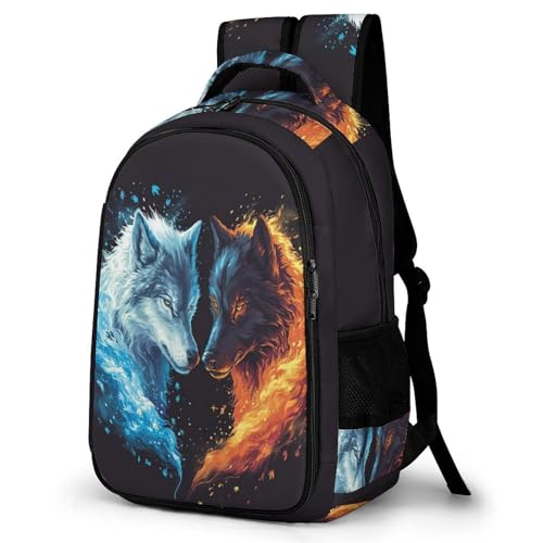 TPISLI Ranzen Mädchen 5 Klasse Wolf Wölfe Rucksack Für Kinder Von 10 Bis 11 Jahren Schulrucksack Kinder Tier Leichter Reise Outdoor Freizeit von TPISLI