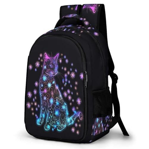 TPISLI Ranzen Mädchen 5 Klasseranzen Katze Kinder Schultasche 7 Jahre Schulranzen Mädchen 1. Klasse Tier Leichter Reise Outdoor Freizeit von TPISLI