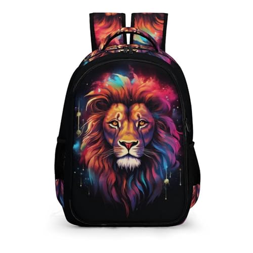 TPISLI Ranzen Mädchen 5 Klasseranzen König Löwe Ranzen Mädchen 5 Klasse Schulranzen Mädchen 1. Klasse Animal Löwe Leichter Reise Outdoor Freizeit von TPISLI