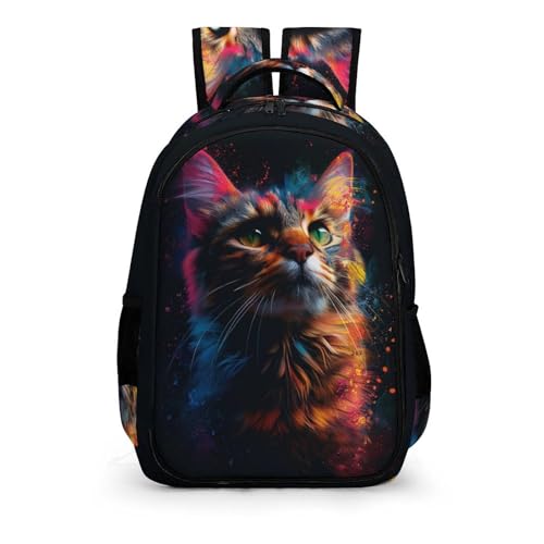 TPISLI Rucksack Jugendliche Mädchen Katze Kinder Ranzen 3. Klasse Für Jungs Schulrucksack Mädchen Tier Leichter Reise Outdoor Freizeit von TPISLI