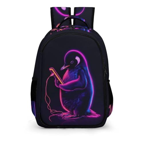 TPISLI Rucksack Jugendliche Mädchen Pinguin Rucksack Kinder 10 Jahre Schulranzen Mädchen 1. Klasse Leichter Reise Outdoor Freizeit von TPISLI