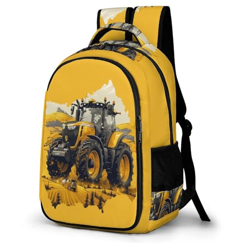 TPISLI Rucksack Jugendliche Mädchen Traktor Kinder Ranzen 3. Klasse Für Jungs Schulranzen 1 Klasse Landwirtschaftliche Fahrzeuge Leichter Reise Outdoor Freizeit von TPISLI