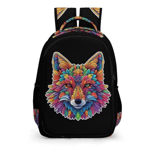 TPISLI Rucksack Jugendliche Mädchen Wölfe Rucksack Für Kinder Von 10 Bis 11 Jahren Tier Druck Ranzen 5 Klasse Leichter Reise Outdoor Freizeit von TPISLI