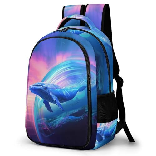TPISLI Rucksack Jungen 8 Jahre Blauer Wal Rucksack Für Kinder Von 10 Bis 11 Jahren Schulrucksack Mädchen Meeresleben Leichter Reise Outdoor Freizeit von TPISLI