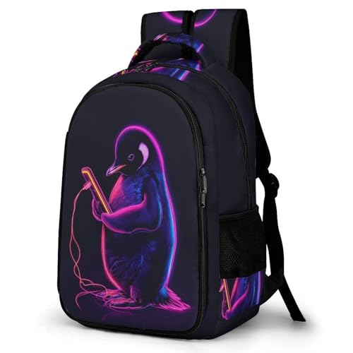 TPISLI Rucksack Schule Pinguin Rucksack Für Kinder Von 10 Bis 11 Jahren Schulranzen Mädchen 1. Klasse Leichter Reise Outdoor Freizeit von TPISLI