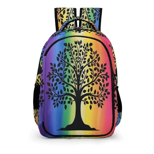 TPISLI Schulranzen Mädchen 1. Klasse Baum des Lebens Rucksack Für Kinder Von 10 Bis 11 Jahren Regenbogen Schulrucksack Leichter Reise Outdoor Freizeit von TPISLI