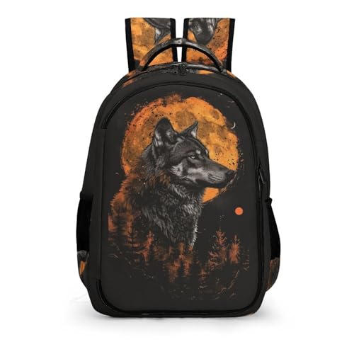 TPISLI Schulranzen Mädchen 1. Klasse Wolf Wölfe Rucksack Für Kinder Von 10 Bis 11 Jahren Tier Schulrucksack Leichter Reise Outdoor Freizeit von TPISLI