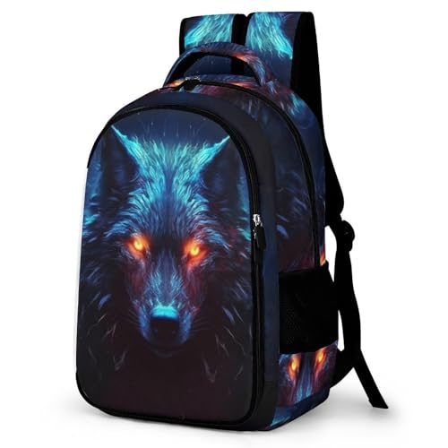Schulrucksack Jungen Teenager Mädchen Tier Wolf Schultaschen Kinder Wolves Wolf Rucksäcke Leichtgewicht Schulranzen Groß Für Schule Geschenke von TPISLI