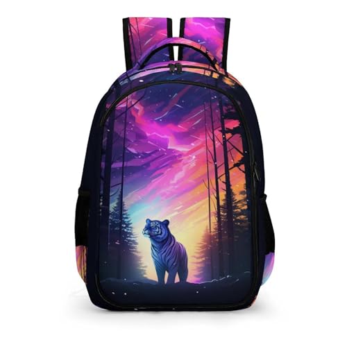 TPISLI Schulrucksack Kinder Tiger Ranzen Mädchen 5 Klasse Tier Schulranzen Leichter Reise Outdoor Freizeit von TPISLI