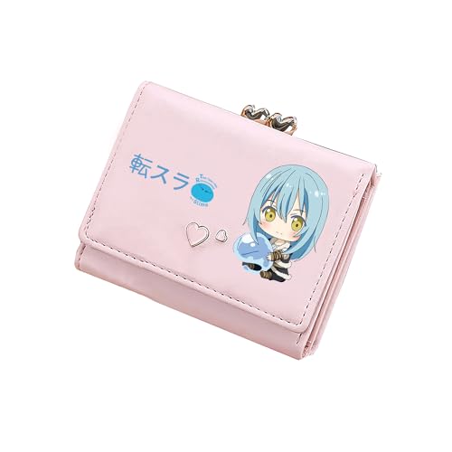 Cartoon Slime Kawaii kurze Brieftaschen PU-Leder Münzgeldbörsen Anime Ausweishalter Mädchen Kleingeld Clutch, Pink, Small, Stil 1: von TPSTBAY