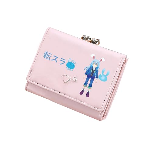 Cartoon Slime Kawaii kurze Brieftaschen PU-Leder Münzgeldbörsen Anime Ausweishalter Mädchen Kleingeld Clutch, Pink, Small, Stil 10 von TPSTBAY