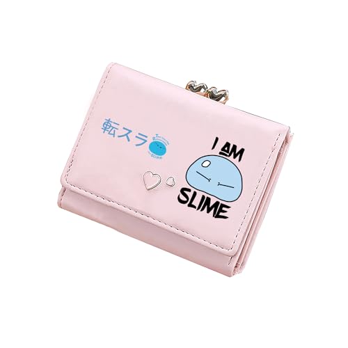 Cartoon Slime Kawaii kurze Geldbörsen PU Leder Münzgeldbörsen Anime Ausweishalter Mädchen Kleingeld Clutch, Pink, Small, Stil 4 von TPSTBAY