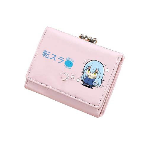 Cartoon Slime Kawaii kurze Geldbörsen PU Leder Münzgeldbörsen Anime Ausweishalter Mädchen Kleingeld Clutch, Pink, Small, Stil 8 von TPSTBAY