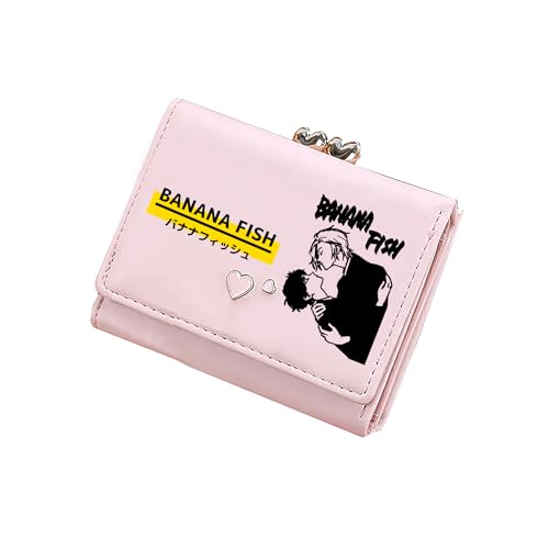 Kawaii Münzgeldbörse, Asche, Lynx, Anime, kurz, Rosa, niedlicher Ausweishalter, PU-Leder, kleine Geldbeutel, Mädchen, Clutch, Pink, Small, Stil 2 von TPSTBAY