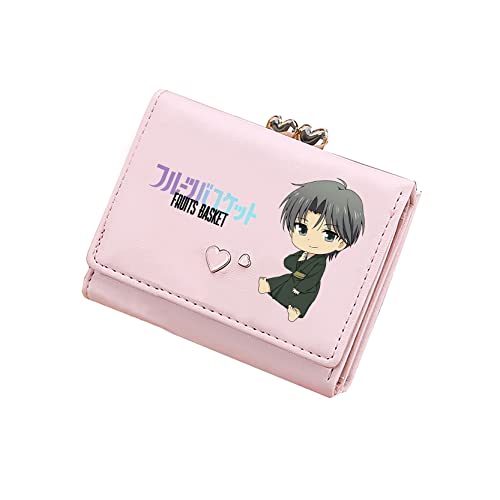 TPSTBAY Anime-Geldbörse, kurz, Kawaii, Ausweishalter, Damen, Münzen, Geldbörse, klein, rosa, Geldbeutel, Mädchen, Hand- und Clutch-Taschen, Pink, small, Stil 4 von TPSTBAY