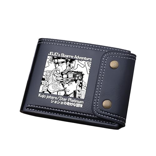 TPSTBAY Anime Kurze Brieftaschen Cartoon ID Kartenhalter Öl Wachs Pu Leder Münzen Geldbörsen Männer Schwarz Geld Kupplung Taschen, Schwarz, big, Stil 13 von TPSTBAY