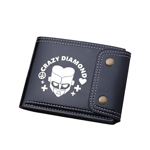 TPSTBAY Anime Kurze Brieftaschen Cartoon ID Kartenhalter Öl Wachs Pu Leder Münzen Geldbörsen Männer Schwarz Geld Kupplung Taschen, Schwarz, big, Stil 9 von TPSTBAY